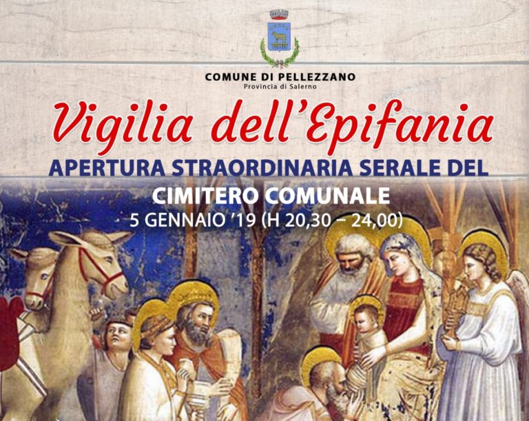 Cimitero di Pellezzano, apertura straordinaria serale sabato 5 gennaio