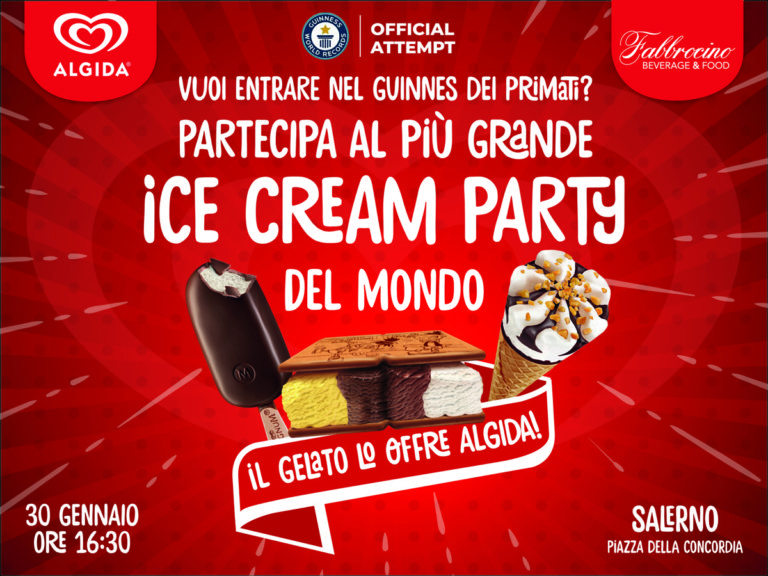 Salerno, il 30 gennaio Ice Cream Party in Piazza della Concordia