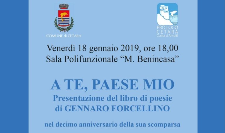 Cetara ricorda il poeta Gennaro Forcellino, a dieci anni dalla scomparsa