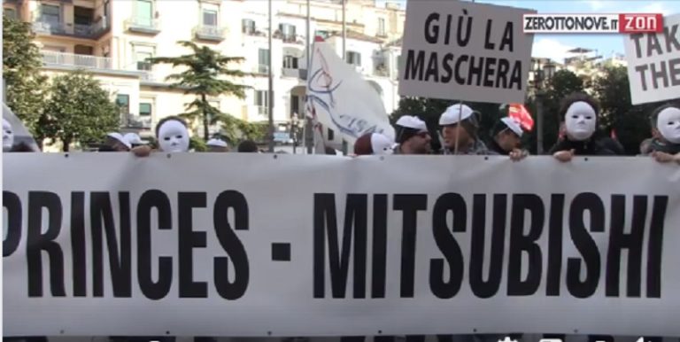 Trasferimento Princes, lavoratori in protesta a Salerno: “Giù la maschera!”
