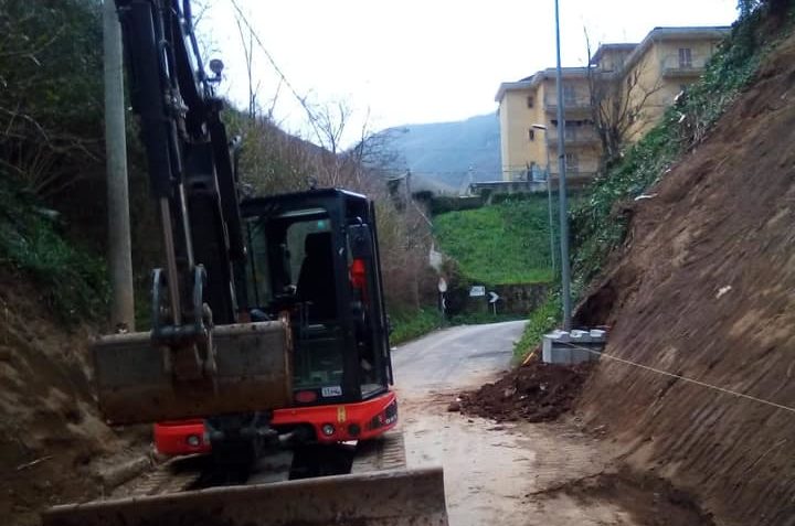 Baronissi, frana ad Antessano: cominciano i lavori di messa in sicurezza