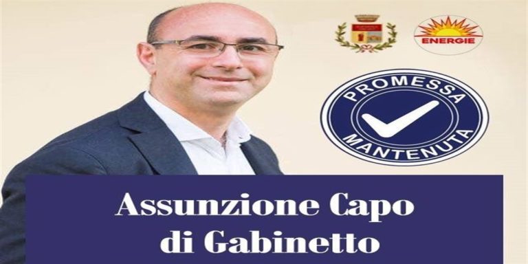 Pontecagnano: nominato Capo di Gabinetto. Parlano Pastore e Mazza