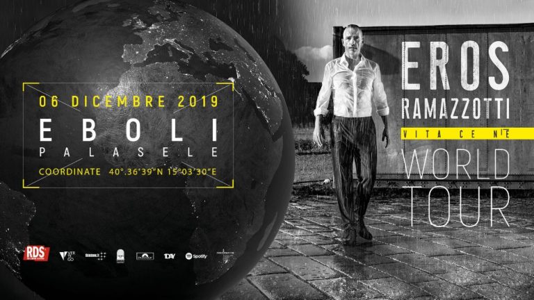 Eros Ramazzotti in concerto al PalaSele di Eboli il 6 dicembre