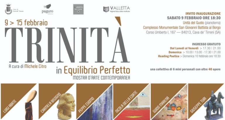 A Cava de’ Tirreni la mostra d’arte “TRINITÀ. In equilibrio perfetto”