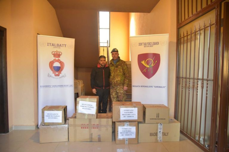 Sacrario Militare di Cava de’ Tirreni: donati aiuti umanitari al dispensario per i profughi di Tiro
