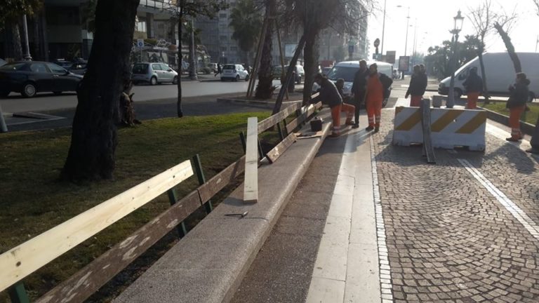 Salerno, avviati i lavori di restyling sul lungomare