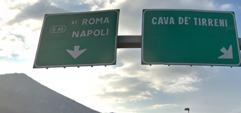 A3, tratto chiuso tra Cava e Salerno verso sud in nottata