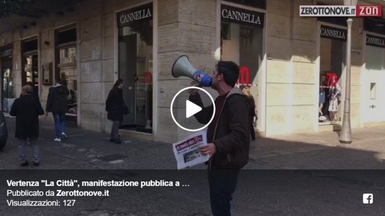Salerno, la manifestazione pubblica dei giornalisti de “La Città”
