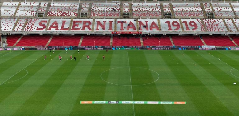 Salernitana, lavori al prato dello Stadio Arechi