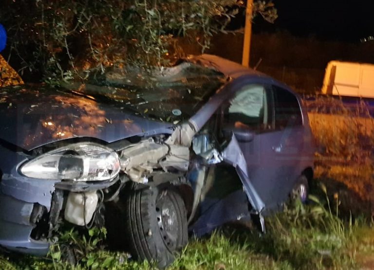 Montecorvino Rovella, auto capitola contro un albero: due ventenni feriti