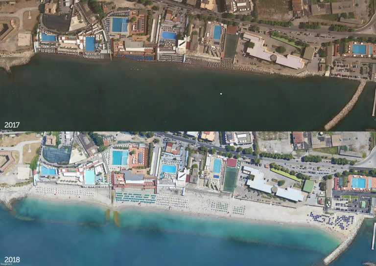 Ripascimento delle spiagge di Salerno: ecco com’è cambiata la costa