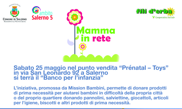 Salerno, domani il “Banco per l’infanzia” in Via San Leonardo