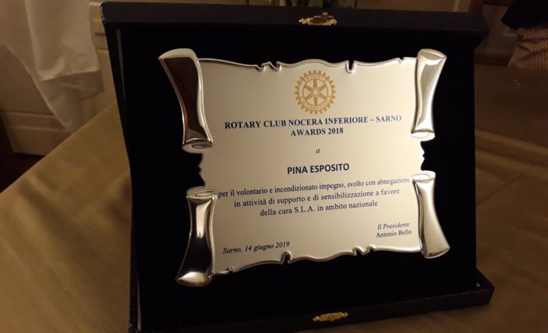 Il Rotary Club di Nocera Inferiore-Sarno premia l’AISLA