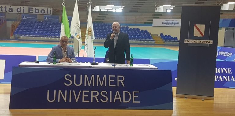 Palasele di Eboli: il Governatore Vincenzo De Luca presenta le Universiadi 2019