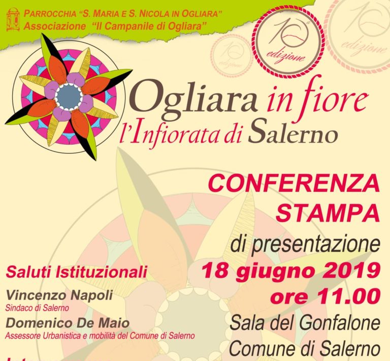 Salerno”, il 22-23 giugno la decima edizione di “Ogliara in Fiore”