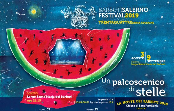 Salerno, “Barbuti Festival”: dal 3 agosto la 34ª ed. della rassegna teatrale