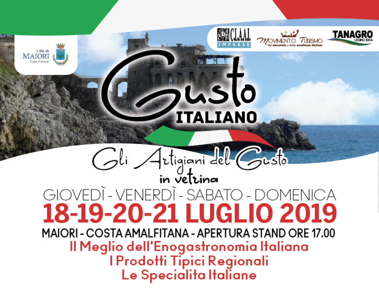 “Gusto Italiano” a Maiori, l’evento enogastronomico dal 18 al 22 luglio