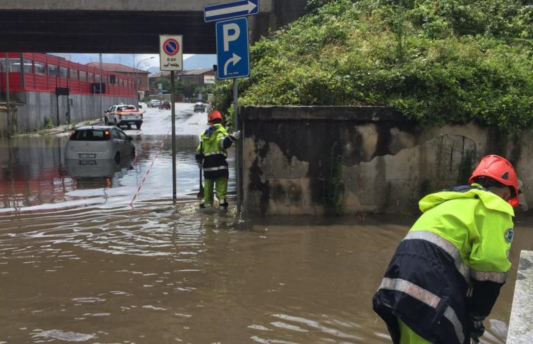 Mercato San Severino, disagi a causa delle forti precipitazioni