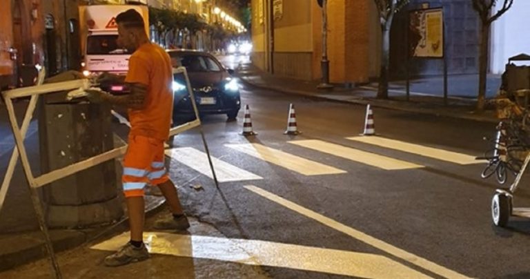 Salerno, lavori di rifacimento del manto stradale e della segnaletica orizzontale
