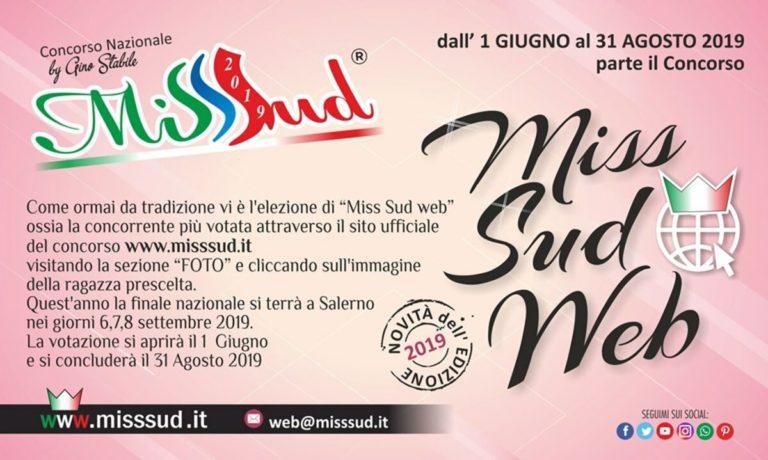 10 anni di Miss Sud: la finale si terrà a Salerno a settembre