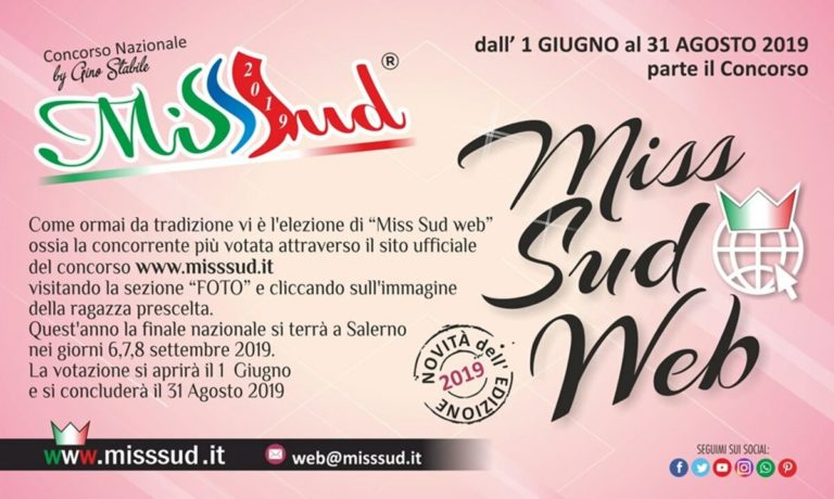 10 anni di Miss Sud: la finale si terrà a Salerno a settembre 10 anni di Miss Sud: la finale si terrà a Salerno a settembre