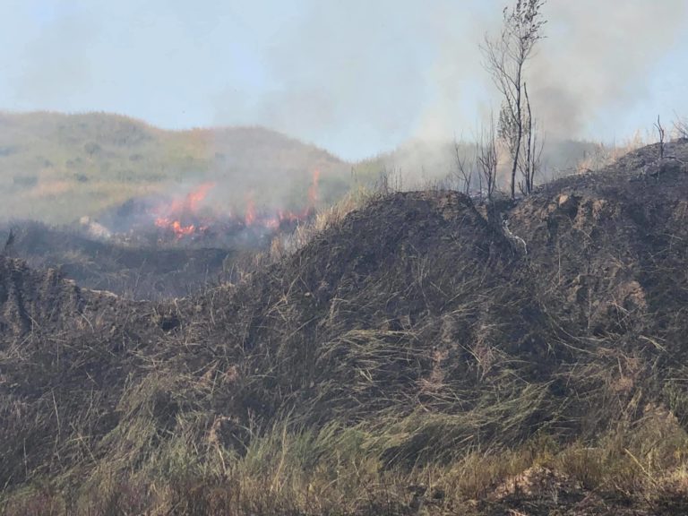 Montecorvino Pugliano brucia a ridosso della discarica di Parapoti