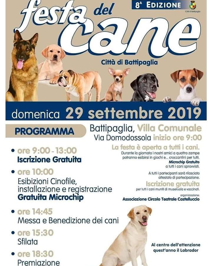 Battipaglia: Ottava edizione della Festa del Cane