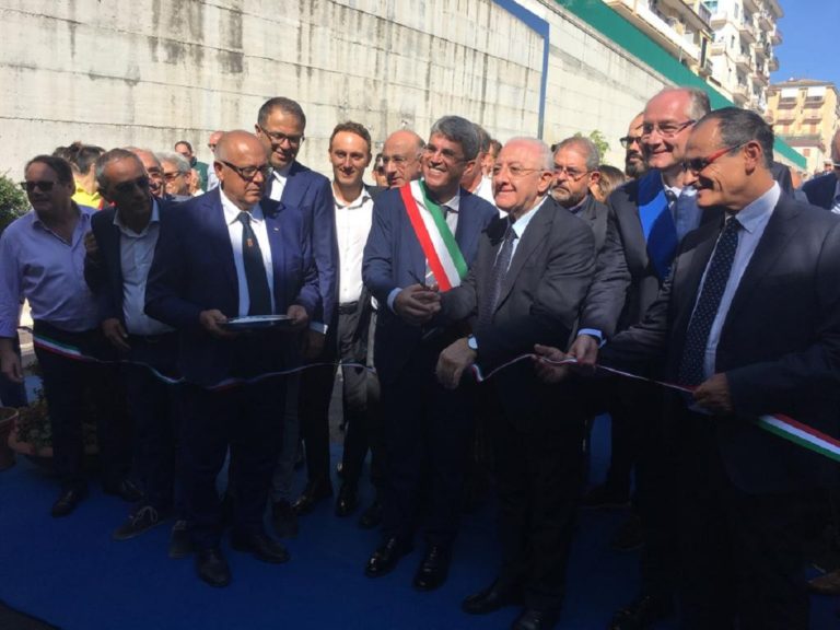 Cava de’ Tirreni, inaugurato il Sottovia Veicolare alla presenza di De Luca