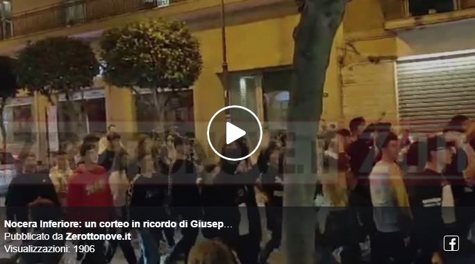 Nocera Inferiore: corteo per Giuseppe, il 17enne morto in un incidente