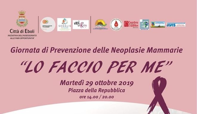 Eboli: giornata di prevenzione per le neoplasie mammarie