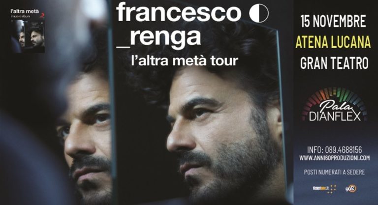 Al Gran Teatro Paladianflex di Atena Lucana arriva Francesco Renga