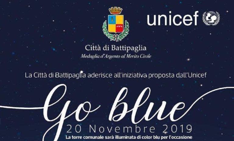 Battipaglia aderisce all’iniziativa Unicef “Go Blue”