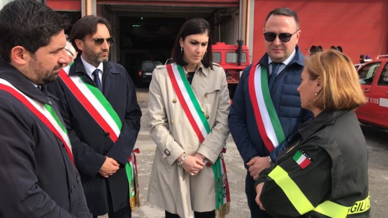 I Sindaci della Valle dell’Irno al Comando Provinciale dei Vigili del Fuoco