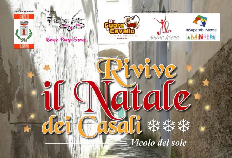 Baronissi, il 23 dicembre “Rivive il Natale dei Casali”