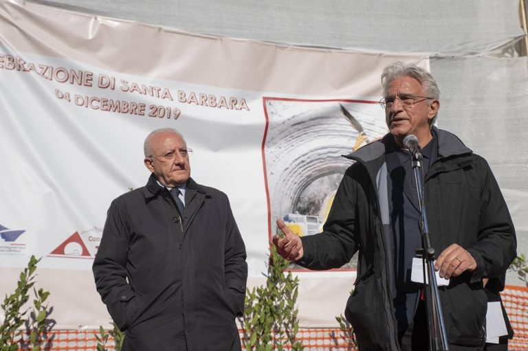 Porta Ovest, la visita al cantiere di Napoli e De Luca