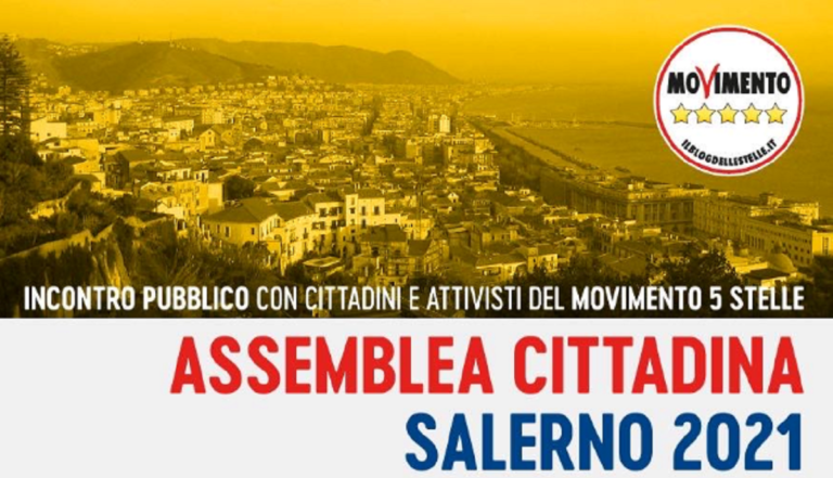 Salerno: il 6 dicembre assemblea cittadina organizzata dal Movimento 5 Stelle