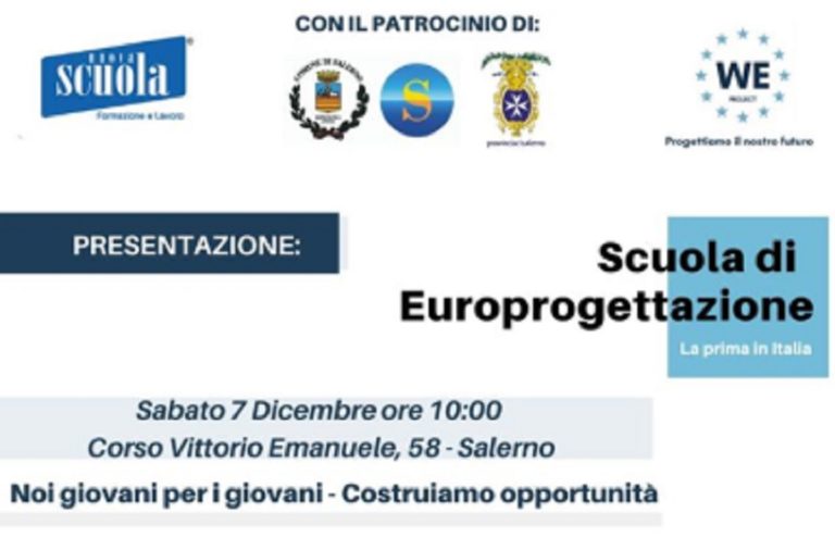 Salerno, domani la presentazione della prima Scuola di Europrogettazione