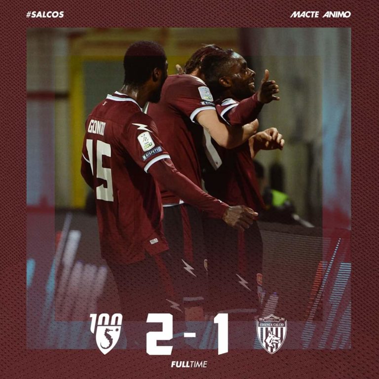 Uno straripante Lombardi trascina la Salernitana, Cosenza piegato 2-1