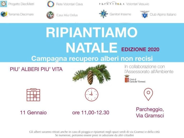 Cava de’ Tirreni: al via la III edizione di “Ripiantiamo Natale”