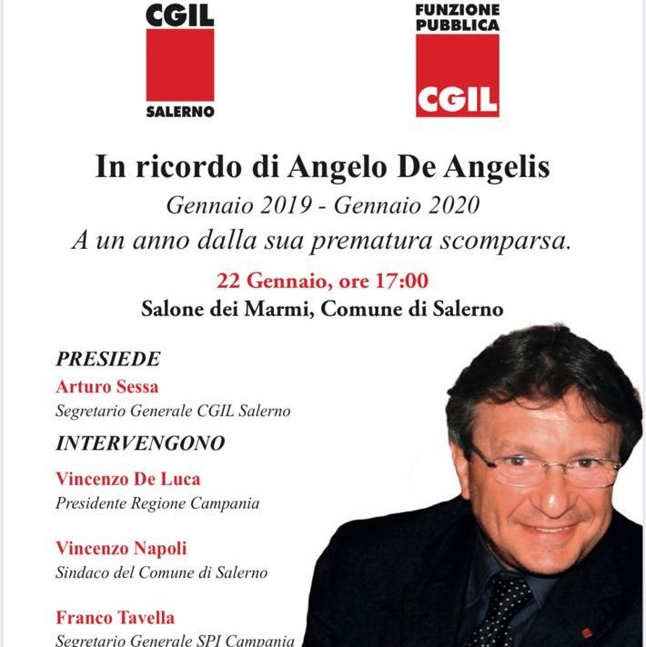 Angelo De Angelis, il ricordo della CGIL al Comune