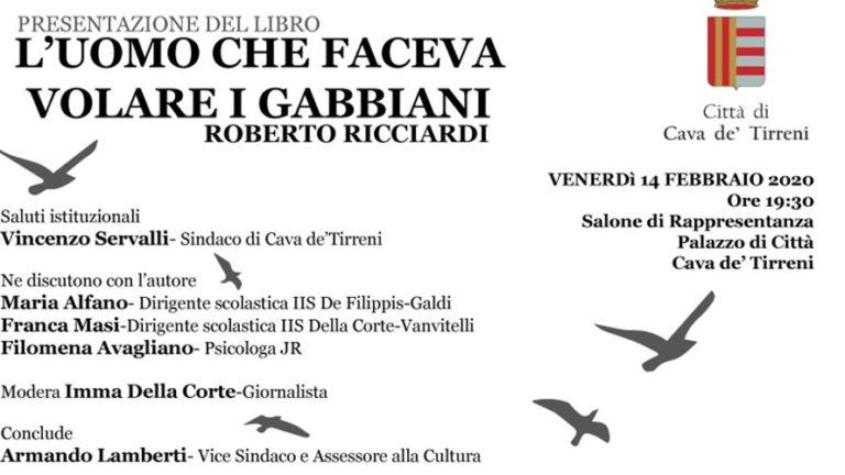 “L’uomo che faceva volare i gabbiani”, venerdì la presentazione a Cava de’ Tirreni