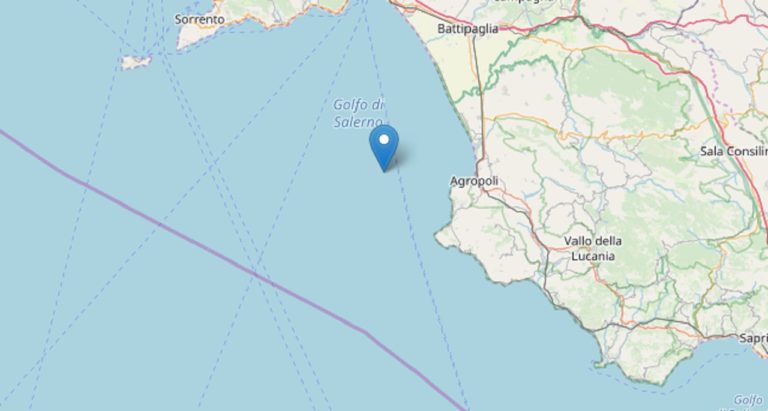 Scossa di terremoto nel Golfo di Salerno: non si registrano danni
