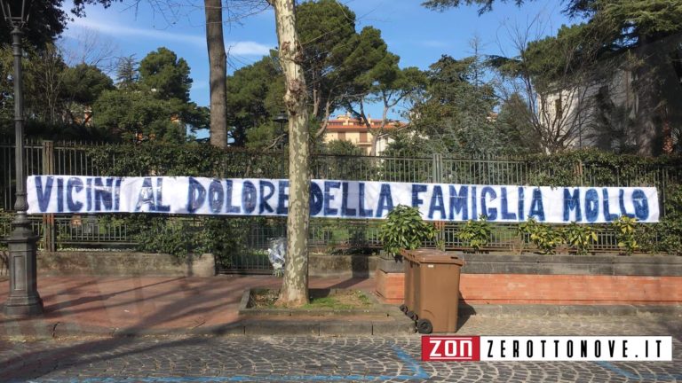 Cava, gli ultras della Cavese omaggiano il compianto Gioacchino Mollo