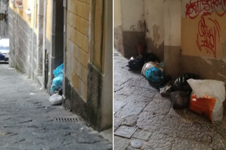 Salerno, il centro storico protagonista dell’incontrollato abbandono di rifiuti