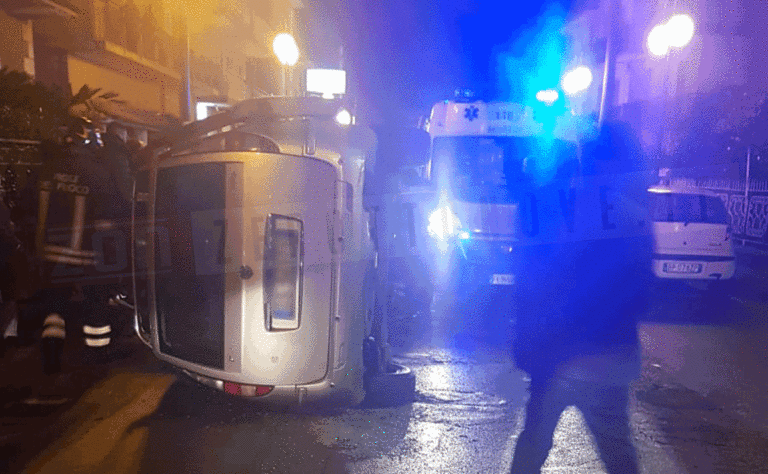 Incidente a Mercato San Severino: auto si ribalta in via Carmine Amato