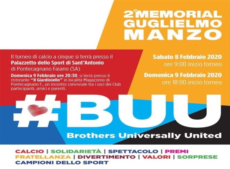 Pontecagnano, l’8 e 9 Febbraio il 2° memorial “Guglielmo Manzo”