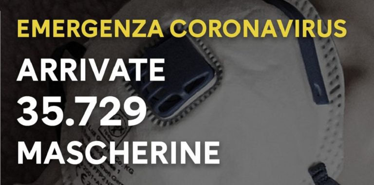 Coronavirus, De Luca: “Arrivate 35mila mascherine dalla Protezione Civile”