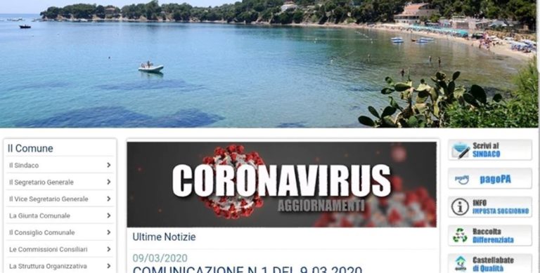 Coronavirus: Castellabate attiva il Centro Operativo Comunale
