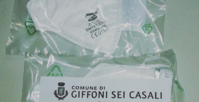 Giffoni Sei Casali: distribuite 2000 mascherine protettive FFP2