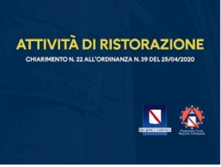 Approvate parziali modifiche all’Ordinanza n.37 per attività di ristorazione